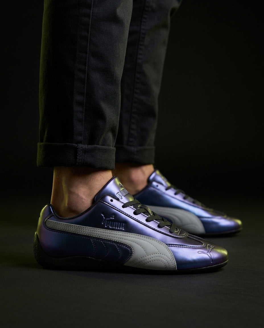 PM Iridescent Leather Racing Trainer
