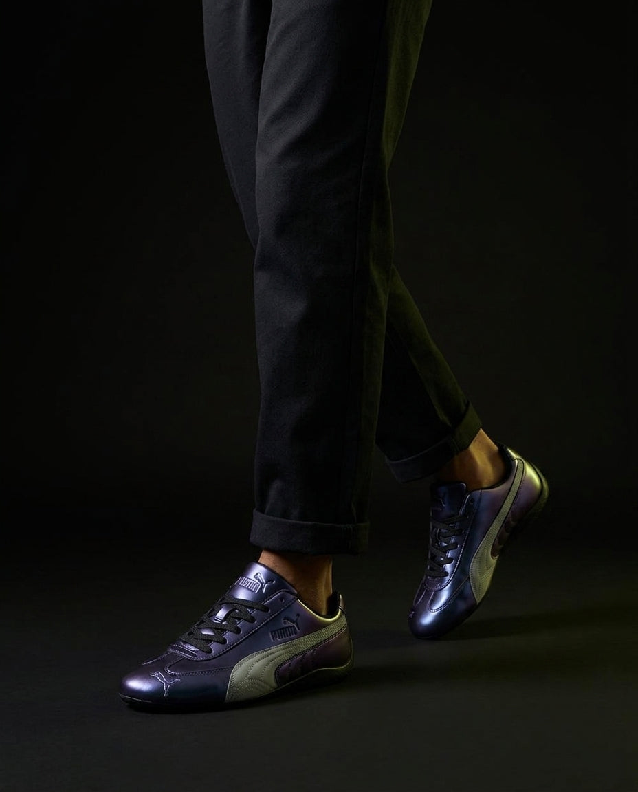 PM Iridescent Leather Racing Trainer