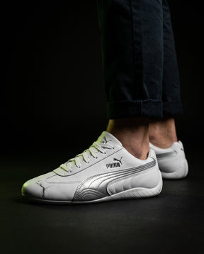 PM Leather Curved-Sole Racing Trainer