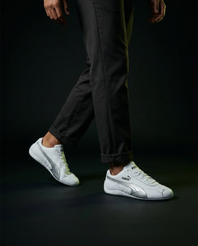 PM Leather Curved-Sole Racing Trainer