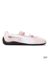 PM Leather Quilted Elastic-Strap Ballet Flat Pink White Black #pinkwhiteblack