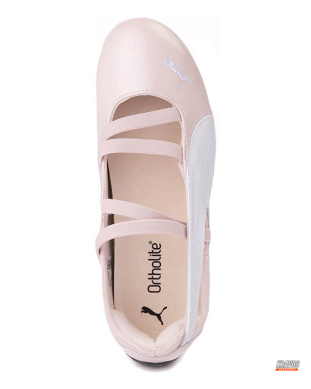 PM Leather Quilted Elastic-Strap Ballet Flat