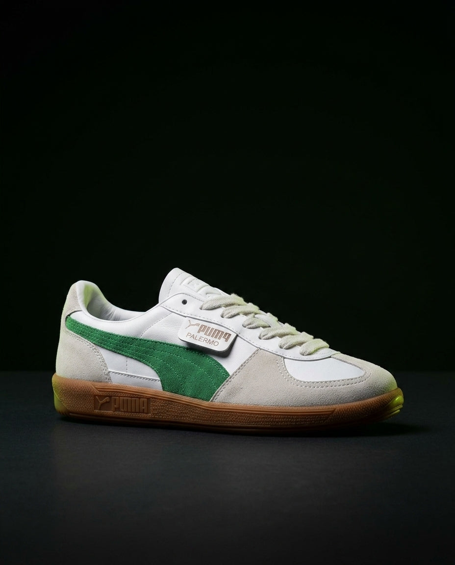 PM Leather Suede Gum-Sole Terrace Trainer