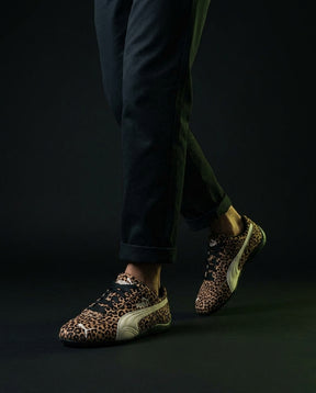 PM Leopard Pony-Hair Racing Trainer