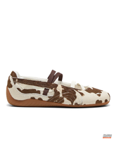 PM Pony Hair Elastic Ballet Trainer Cream Brown Cow Print #creambrowncowprint