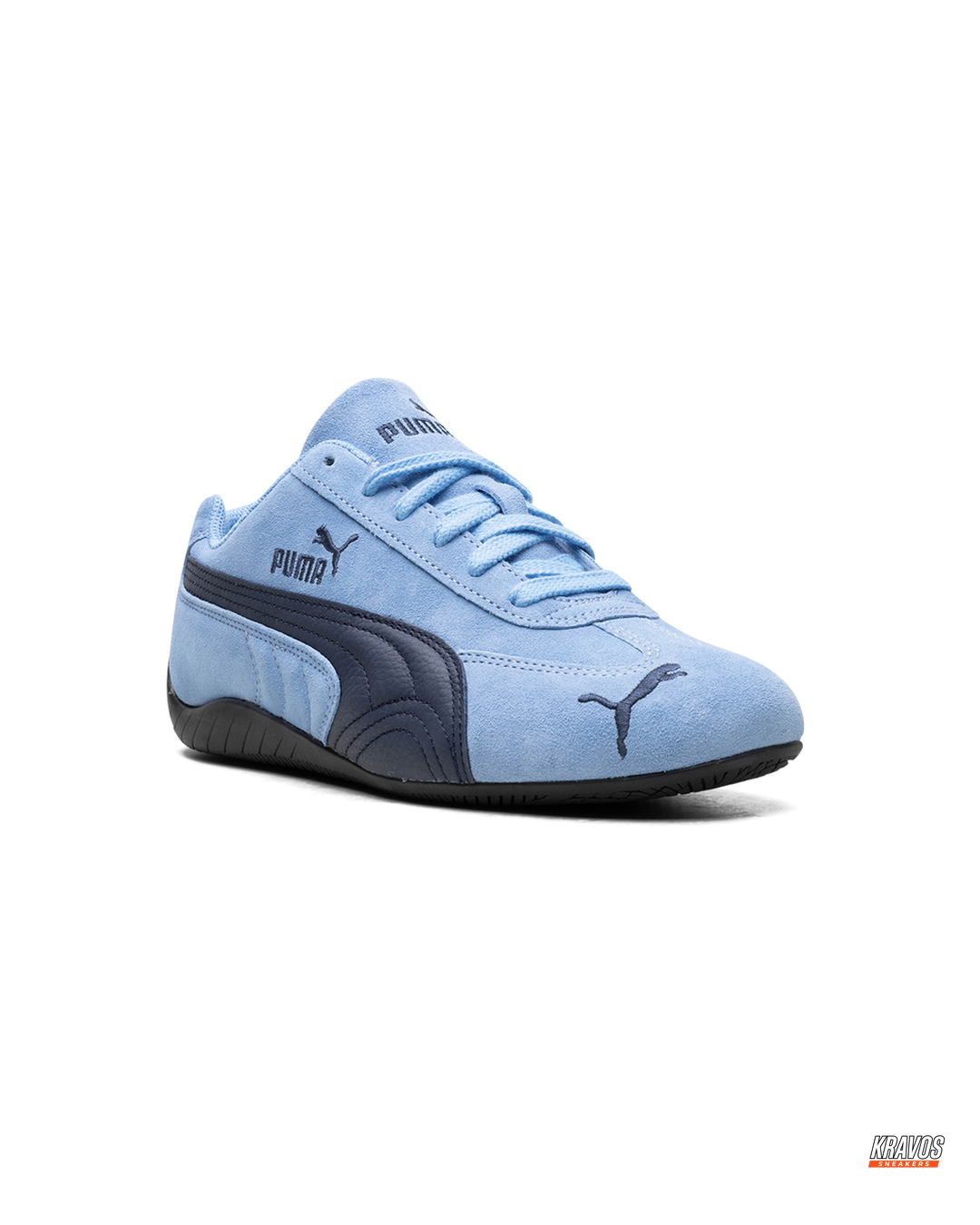 PM Suede Curved-Sole Racing Trainer