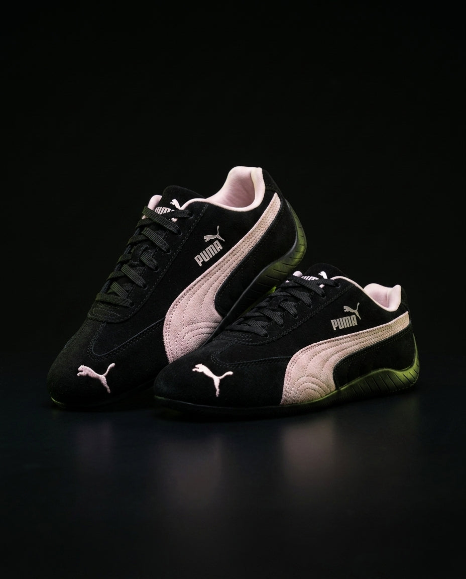 PM Suede Motorsport Low Racing Trainer Black Pink