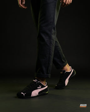 PM Suede Motorsport Low Racing Trainer Black Pink