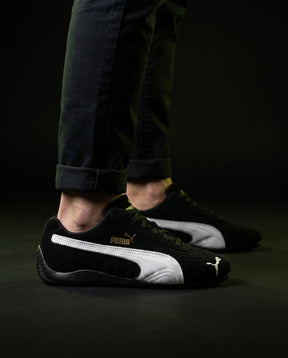 PM Suede Motorsport Low Racing Trainer Black White