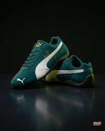 PM Suede Motorsport Low Racing Trainer Green White