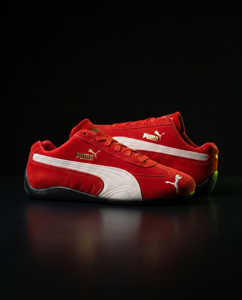 PM Suede Motorsport Low Racing Trainer Red White