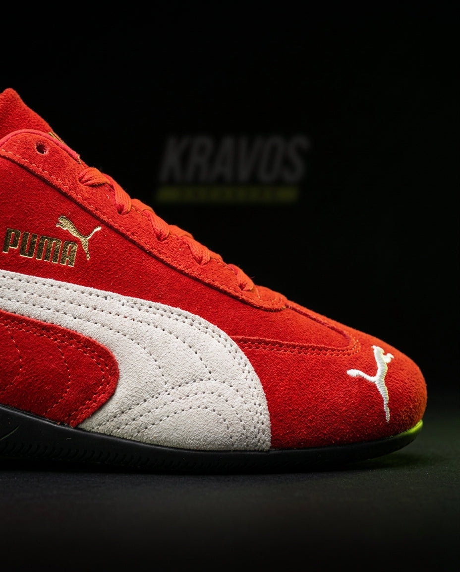 PM Suede Motorsport Low Racing Trainer Red White