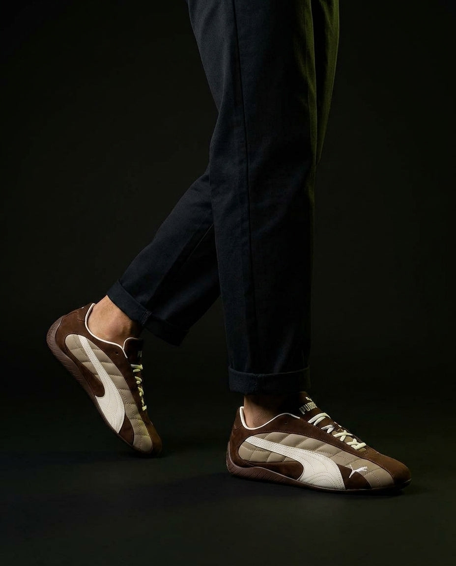 PM Suede Quilted Racing Trainer