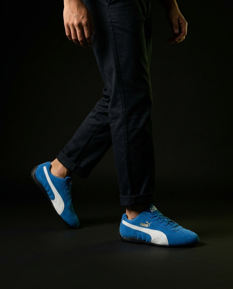 PM Suede Racing Stripe Trainer