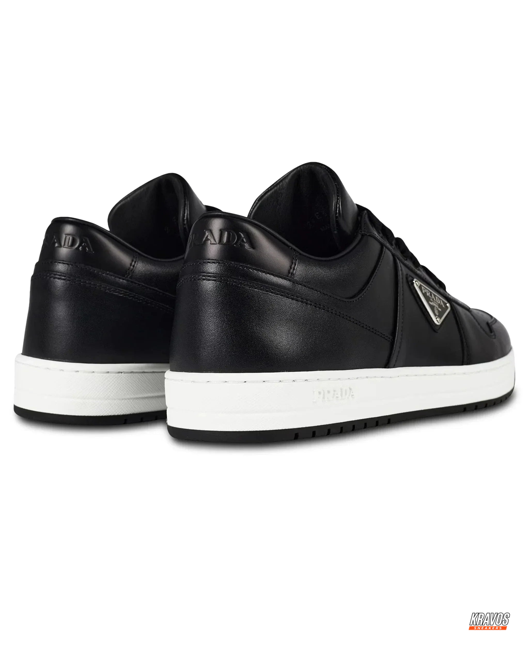 PRD Leather Panelled Court Trainer