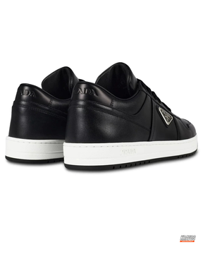 PRD Leather Panelled Court Trainer
