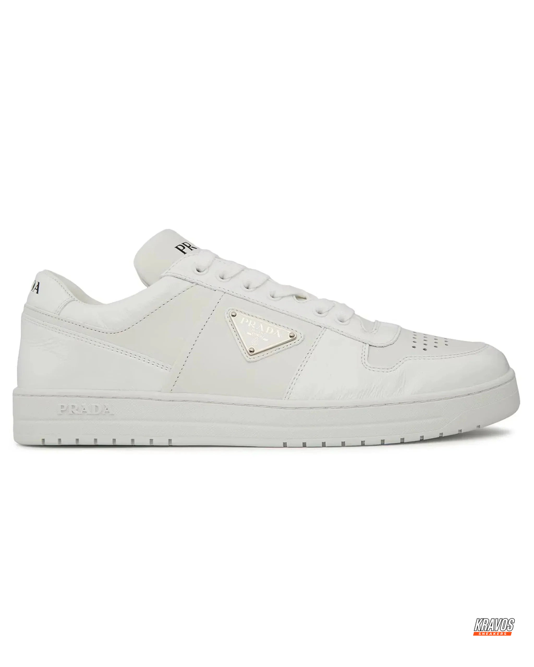 PRD Leather Panelled Court Trainer