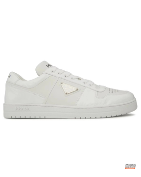 PRD Leather Panelled Court Trainer