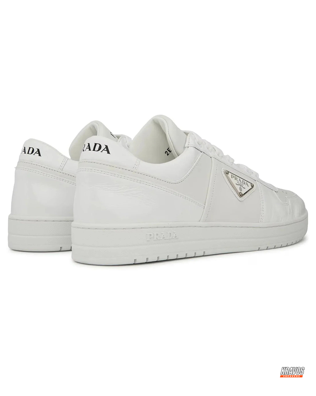 PRD Leather Panelled Court Trainer