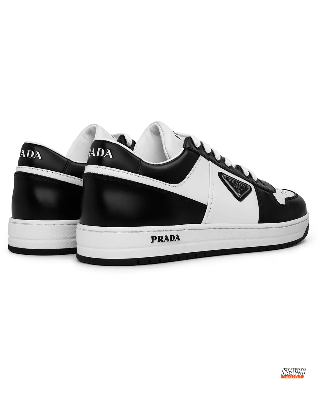 PRD Leather Panelled Court Trainer