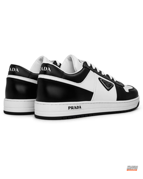 PRD Leather Panelled Court Trainer