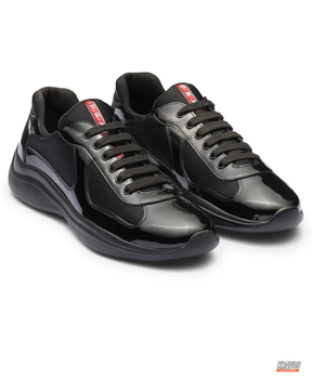 PRD Patent Leather Mesh Panel Trainer