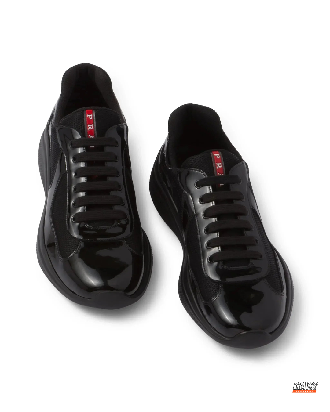 PRD Patent Leather Mesh Panel Trainer