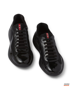 PRD Patent Leather Mesh Panel Trainer