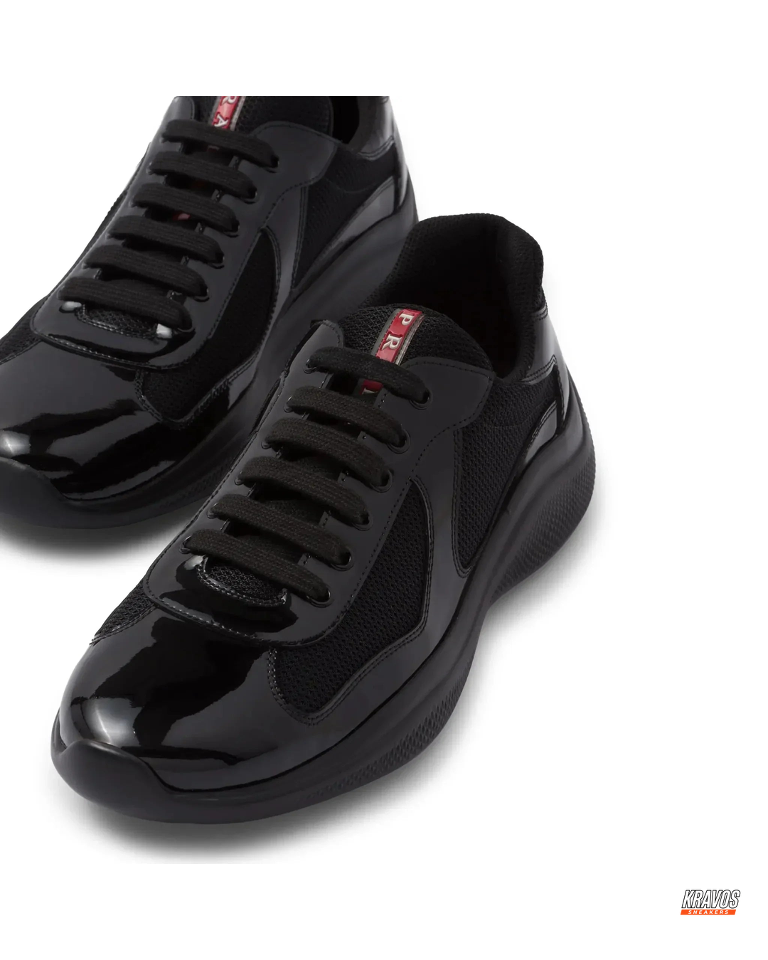 PRD Patent Leather Mesh Panel Trainer