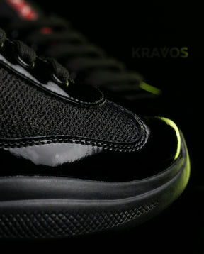 PRD Patent Leather Mesh Panel Trainer