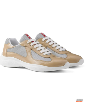PRD Patent Mesh Panelled Court Trainer