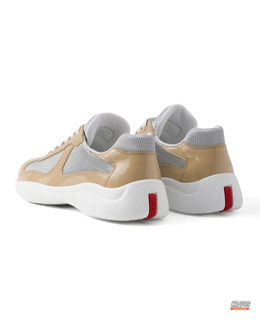 PRD Patent Mesh Panelled Court Trainer