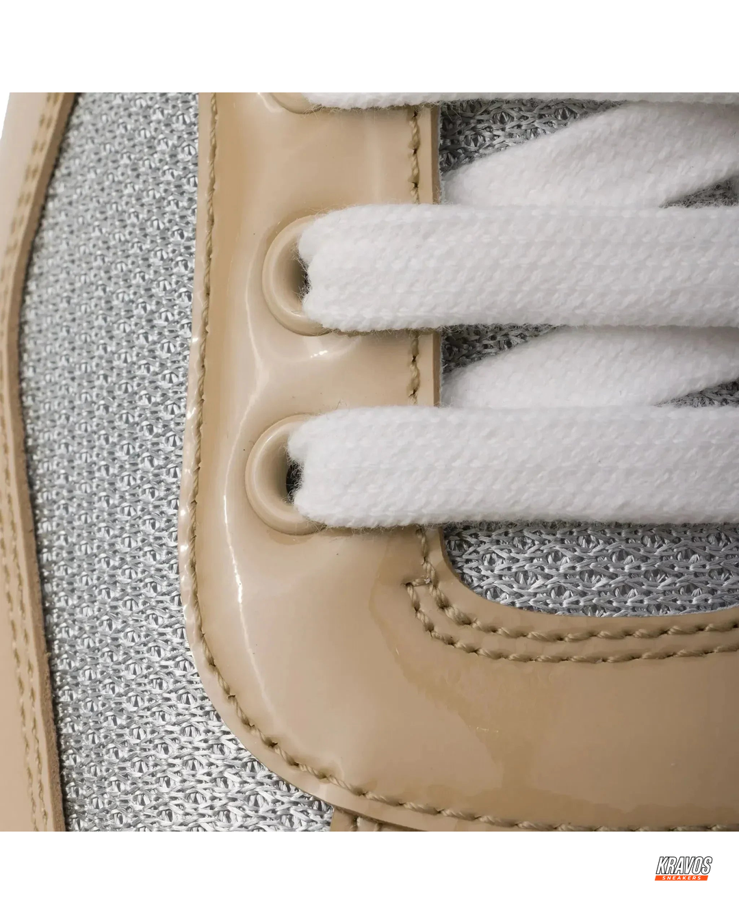 PRD Patent Mesh Panelled Court Trainer