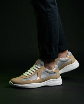 PRD Patent Mesh Panelled Court Trainer