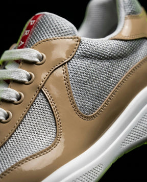 PRD Patent Mesh Panelled Court Trainer