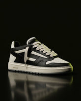 RPT Leather Panelled Basketball Trainer Black White