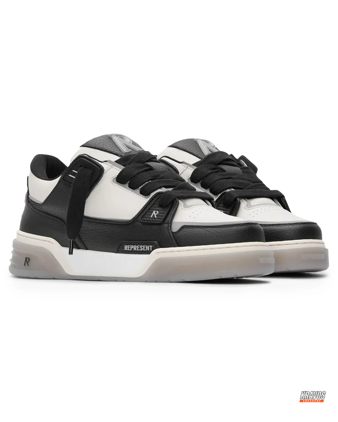 RPT Leather Panelled Court Trainer