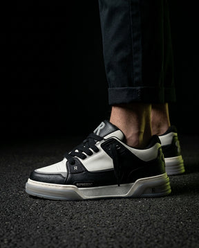 RPT Leather Panelled Court Trainer