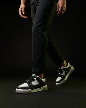 RPT Leather Panelled Court Trainer