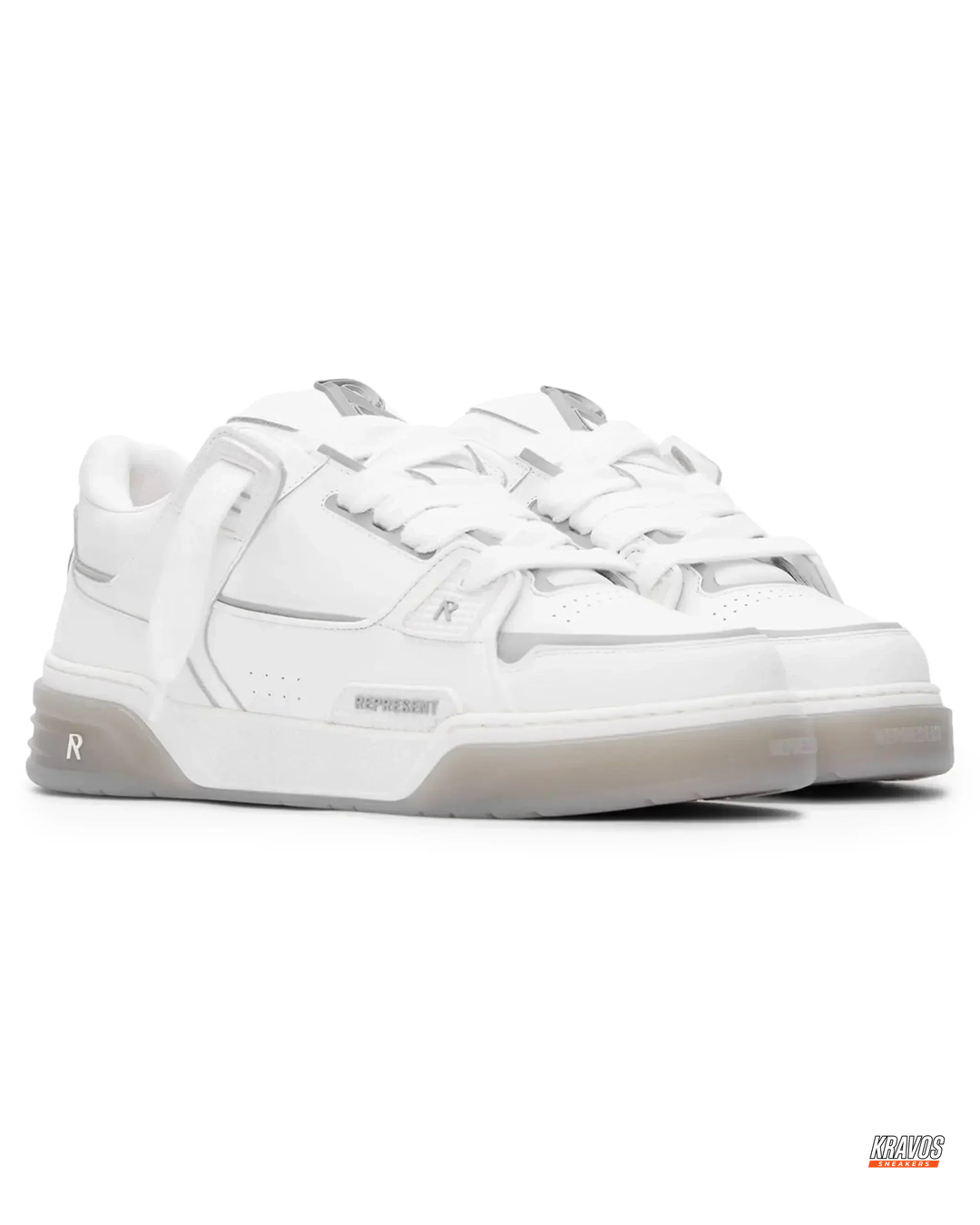 RPT Leather Panelled Court Trainer