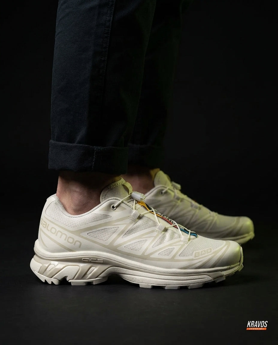 SLM Mesh Layered Trail Runner Cream White