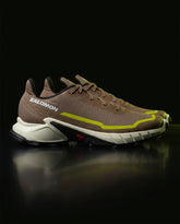 SLM Mesh Layered Trail Trainer Brown Cream Yellow