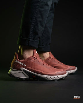 SLM Mesh Layered Trail Trainer Rust Grey