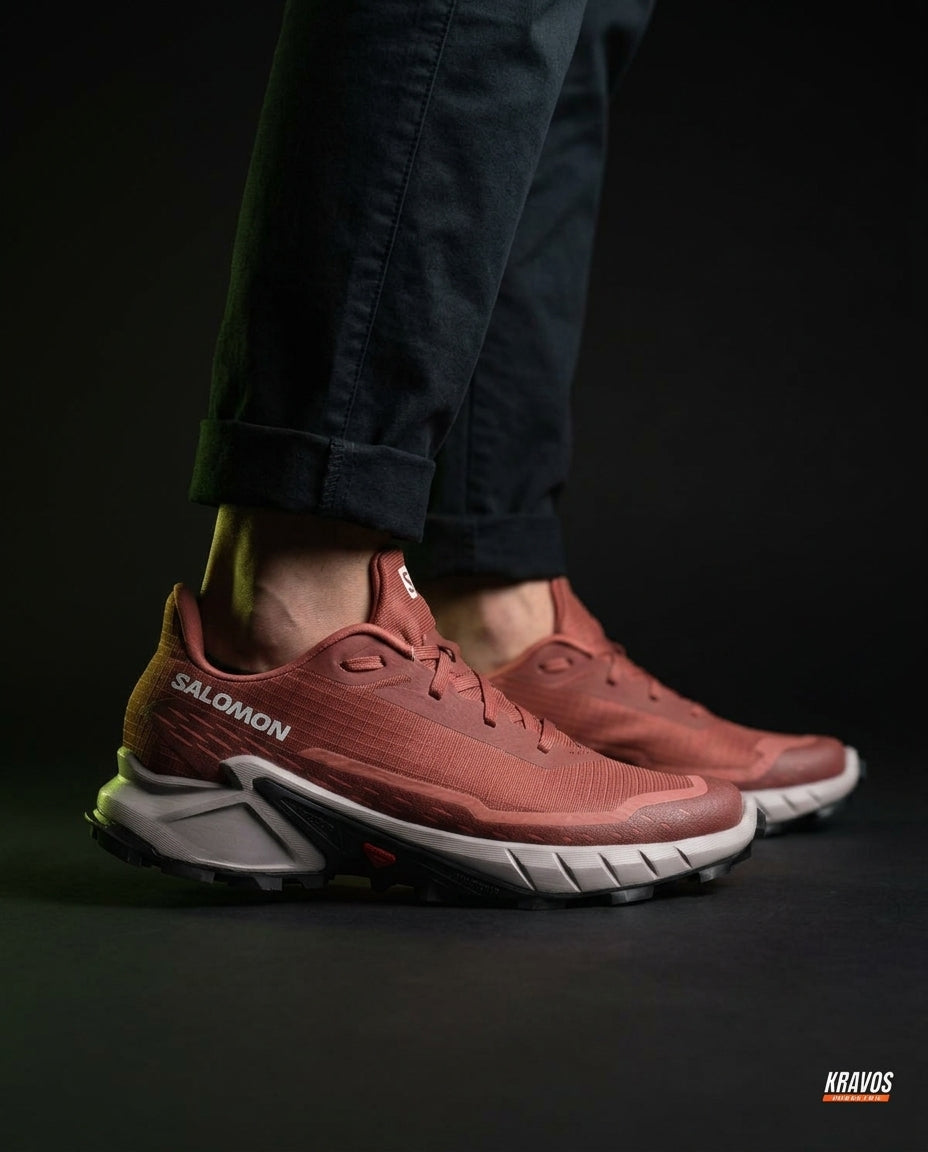SLM Mesh Layered Trail Trainer Rust Grey