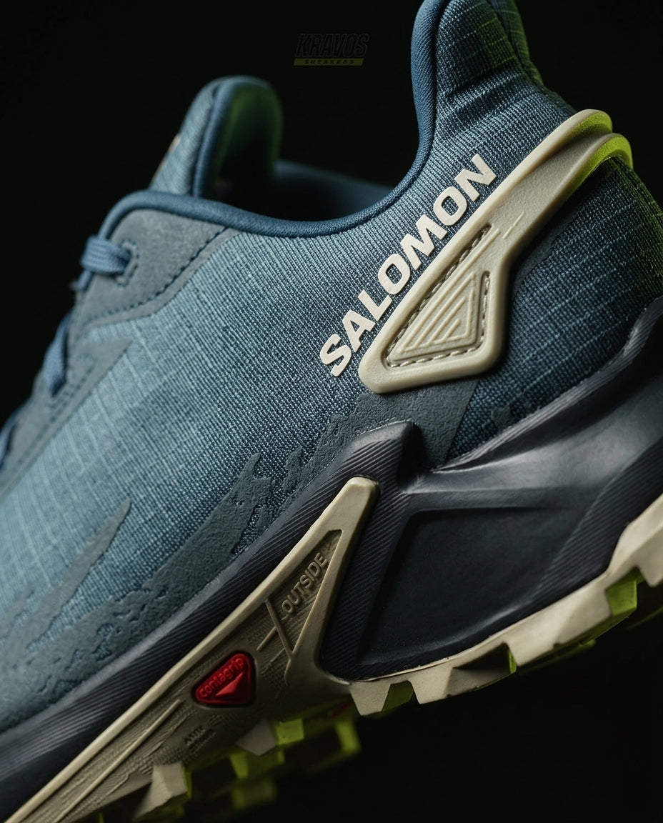 SLM Ripstop Lugged Trail Runner Steel Blue Khaki