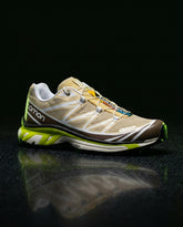 SLM XT-6 Mesh Lugged-Sole Trail Runner Tan Green Brown