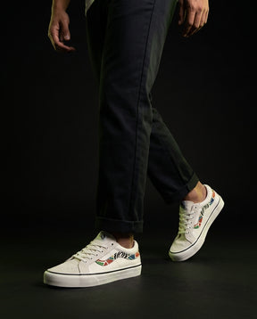 VNS Canvas Embroidered Patchwork Skate Low