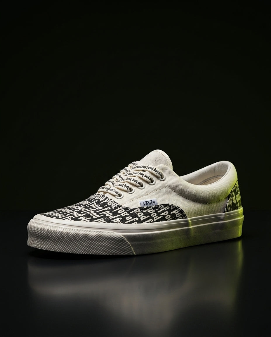 VNS Canvas Printed Text Skate Low