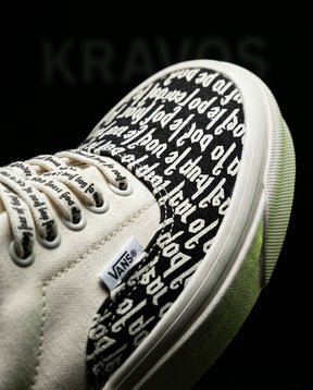 VNS Canvas Printed Text Skate Low