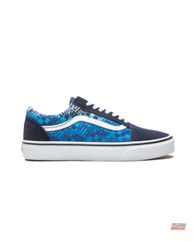 VNS Canvas Printed Vulcanised Skate Low Navy Blue White #navybluewhite